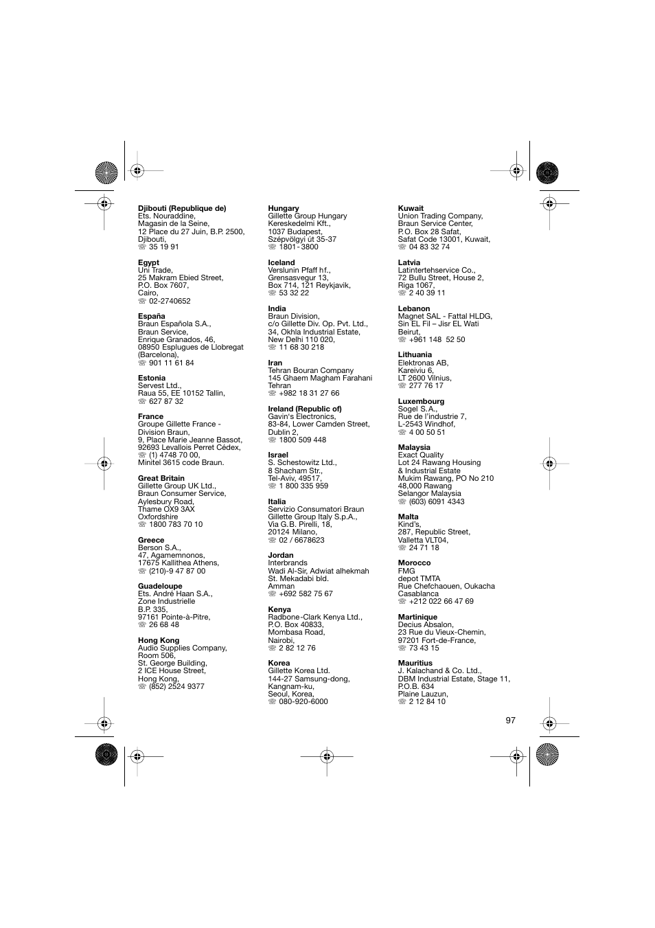 Braun 8595 Activator  EU User Manual | Page 97 / 99