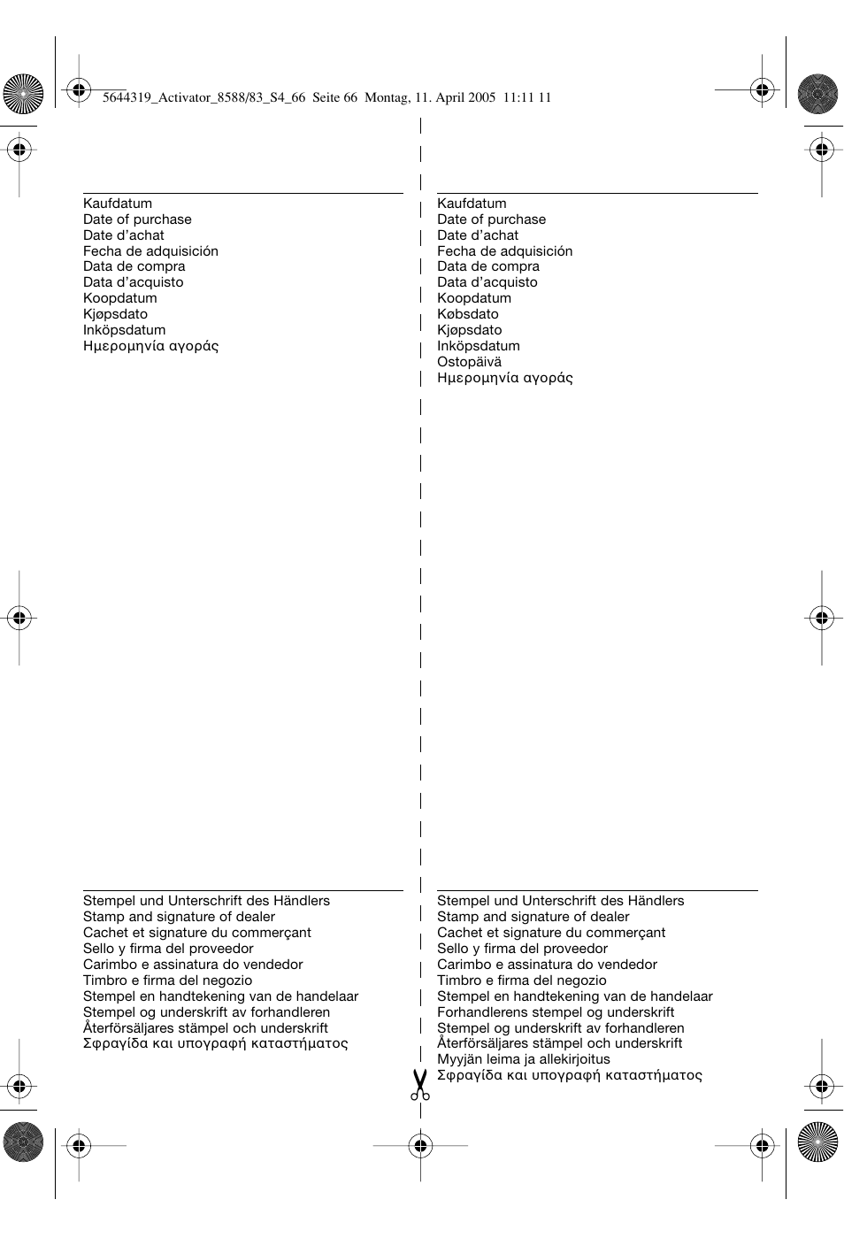 Braun 8583 Activator User Manual | Page 66 / 66