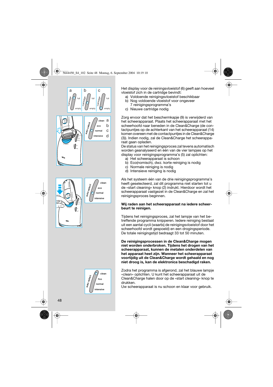 Ab c, 32 1 of f, Ab c d | Braun 8585 Activator User Manual | Page 48 / 99