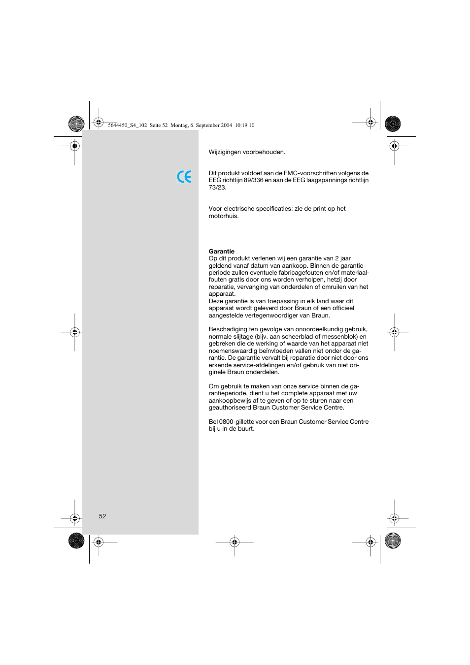 Braun 8585 Activator User Manual | Page 52 / 99