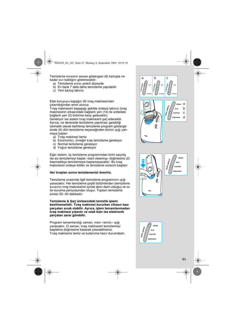 Ab c, 32 1 of f, Ab c d | Braun 8585 Activator User Manual | Page 83 / 99