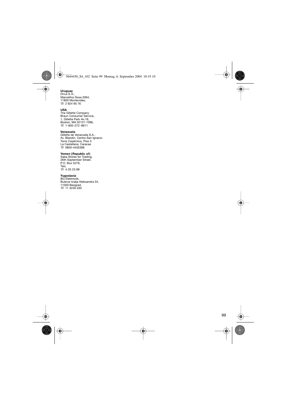 Braun 8585 Activator User Manual | Page 99 / 99