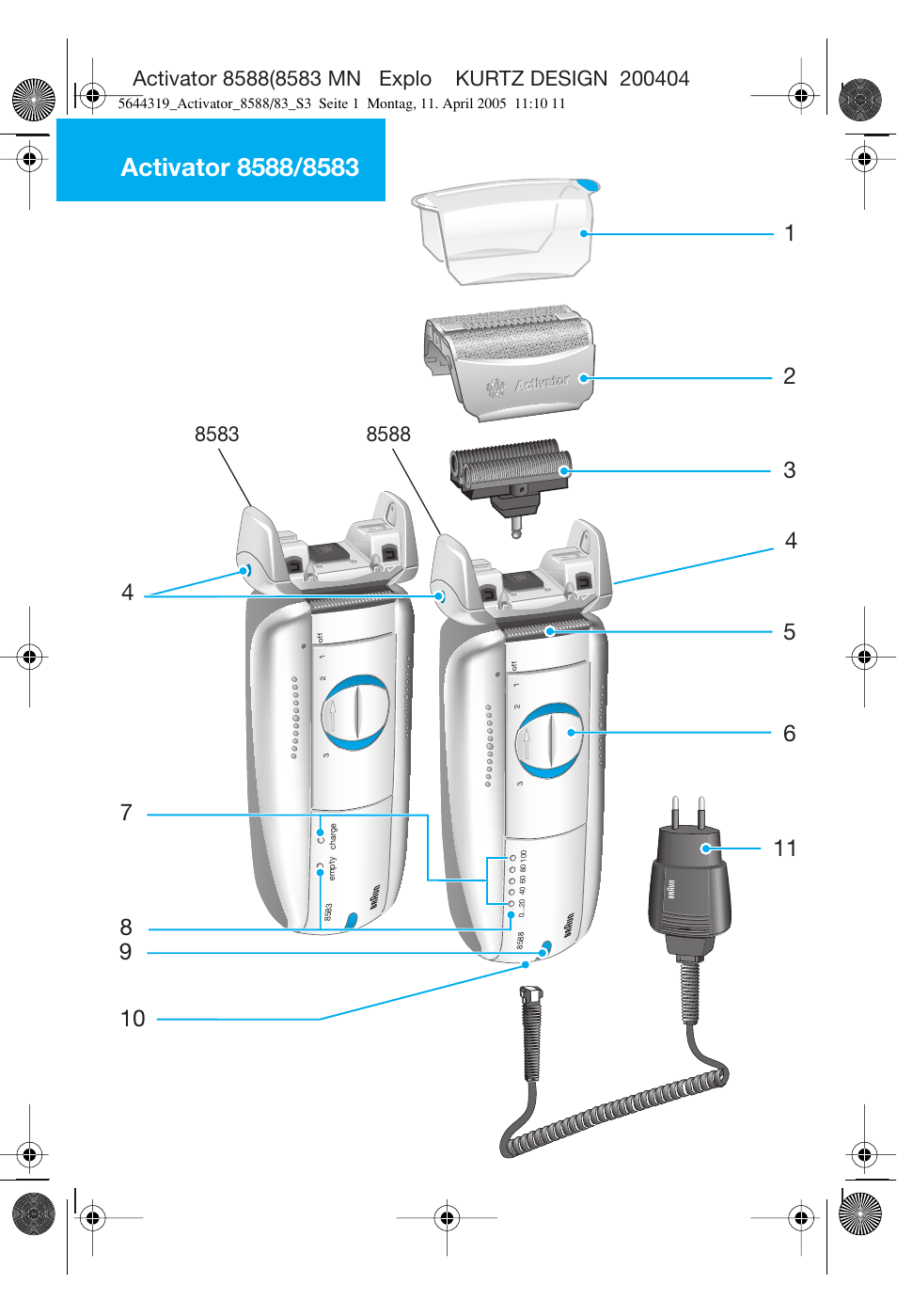 Braun 8588 Activator User Manual | Page 3 / 66