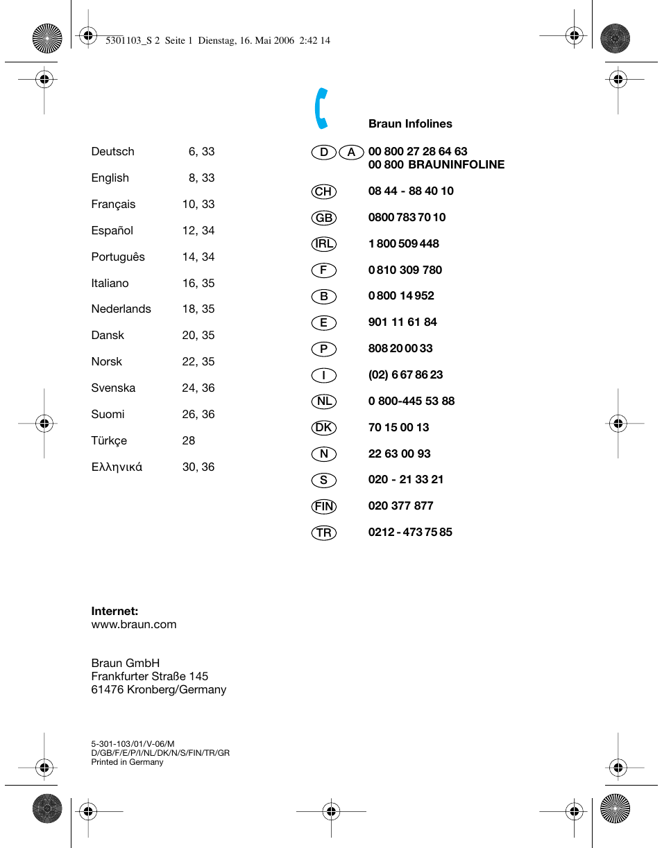Braun Clean & Charge (Syncro) User Manual | Page 2 / 36