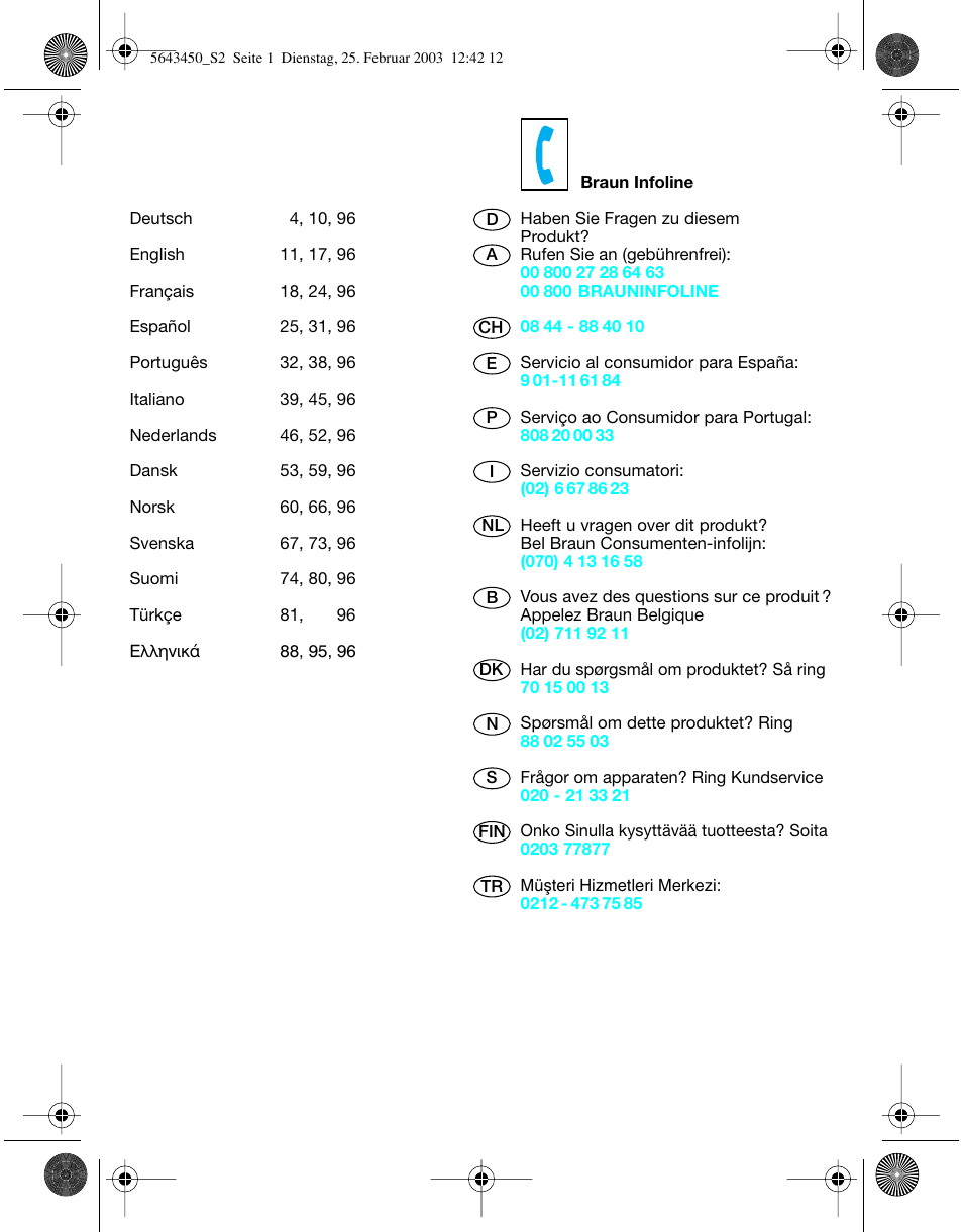 Braun Clean & Charge (Activator) User Manual | Page 2 / 99