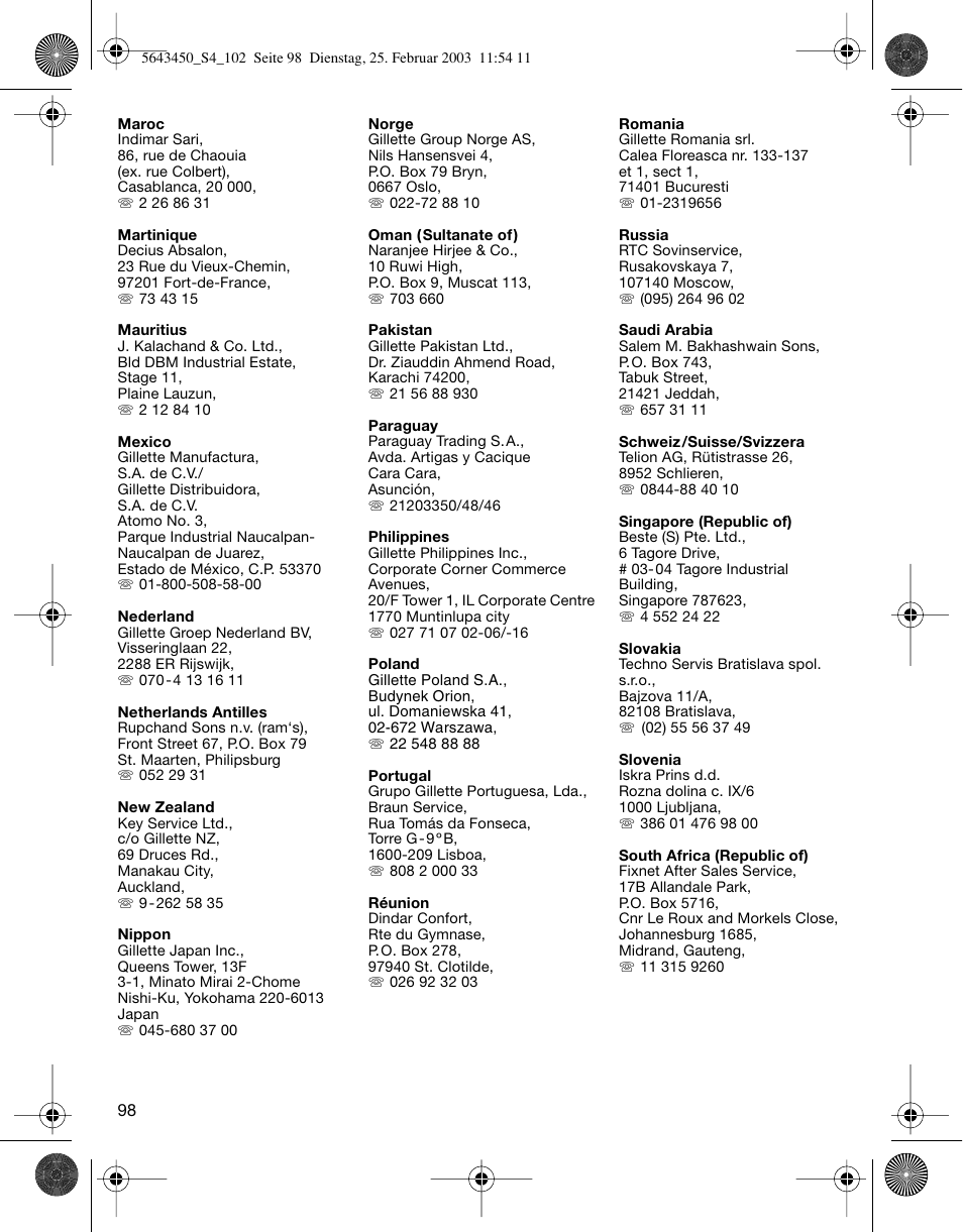 Braun Clean & Charge (Activator) User Manual | Page 98 / 99