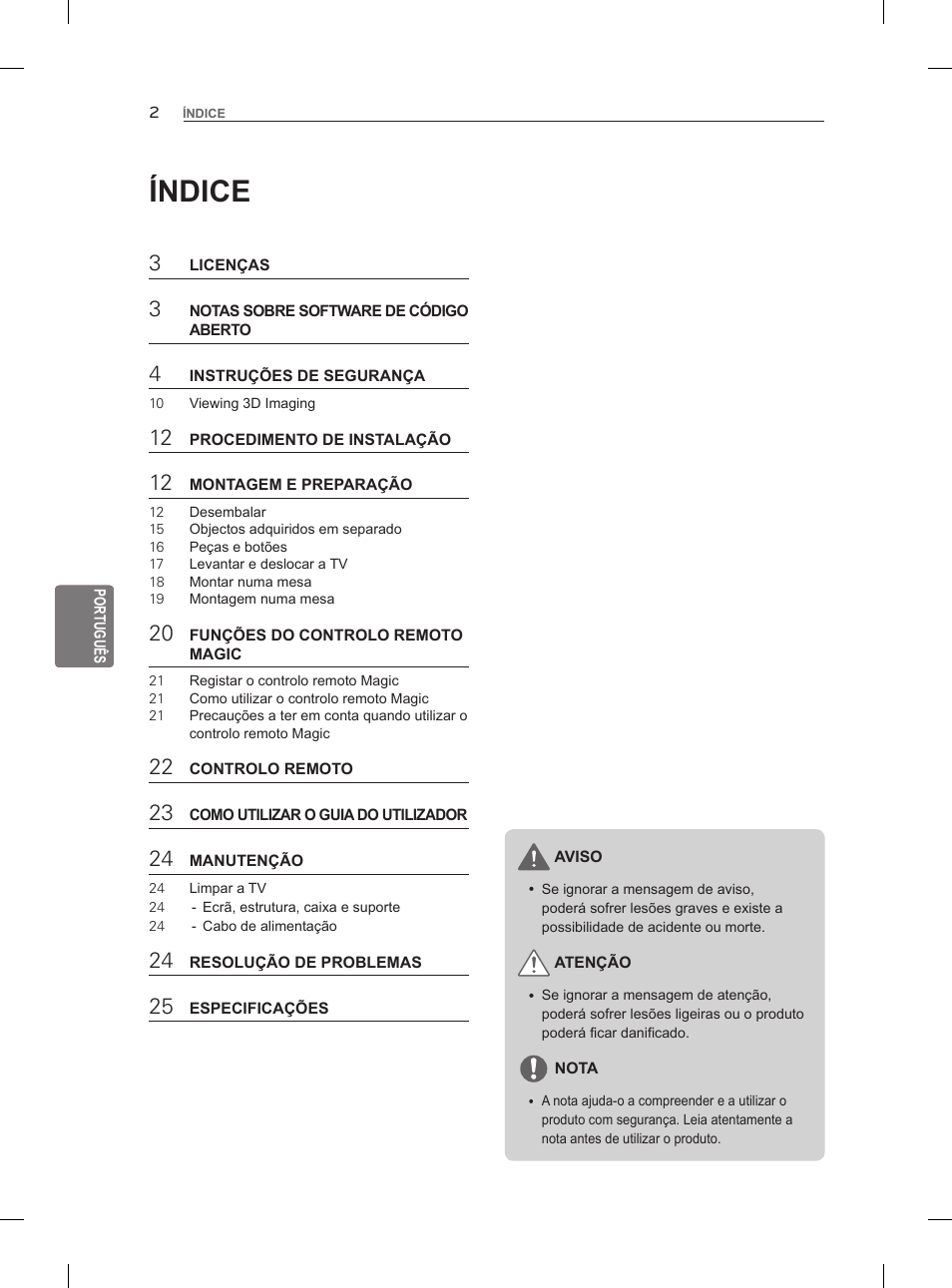 Índice | LG 47LM960V User Manual | Page 150 / 262