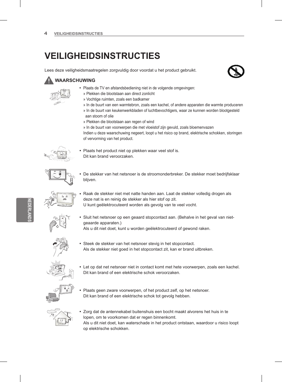 Veiligheidsinstructies | LG 47LM960V User Manual | Page 178 / 262