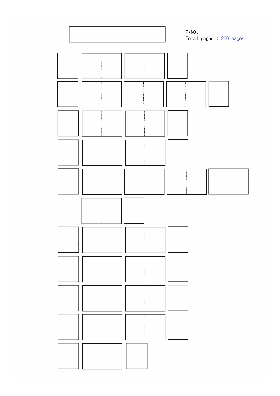 Pagination sheet, P/no, Total pages : 260 pages | LG 47LM960V User Manual | Page 2 / 262