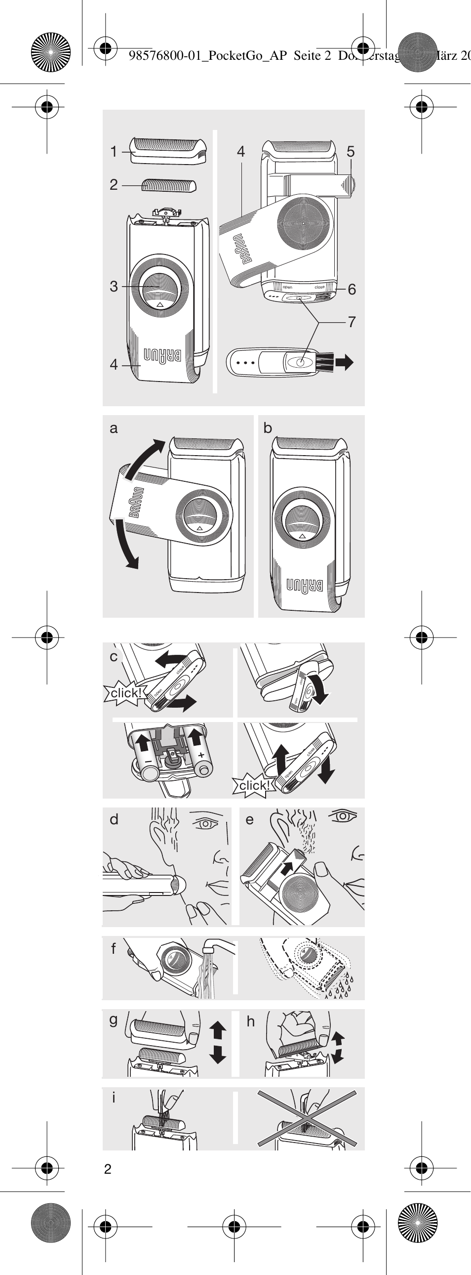 Braun P60 PocketGo User Manual | Page 2 / 15
