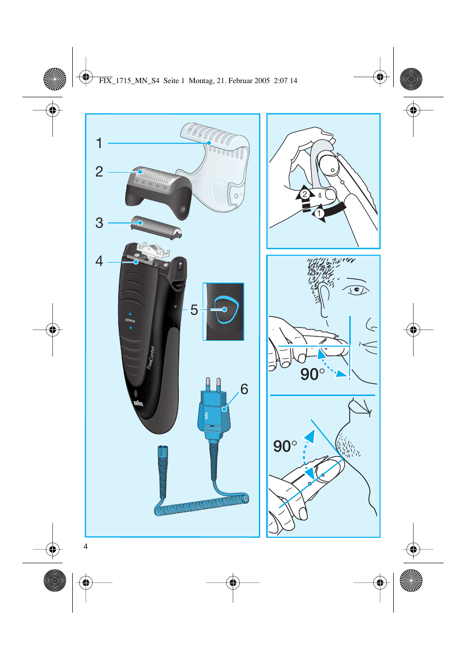 Braun 1715 Series 1 User Manual | Page 3 / 41