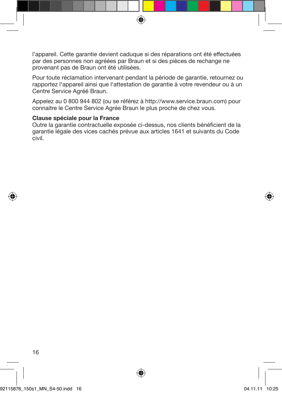 Braun 130s-1 User Manual | Page 16 / 47