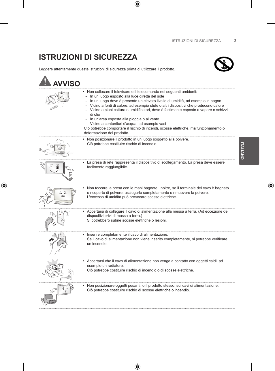 Istruzioni di sicurezza, Avviso | LG 28LB457B User Manual | Page 90 / 231