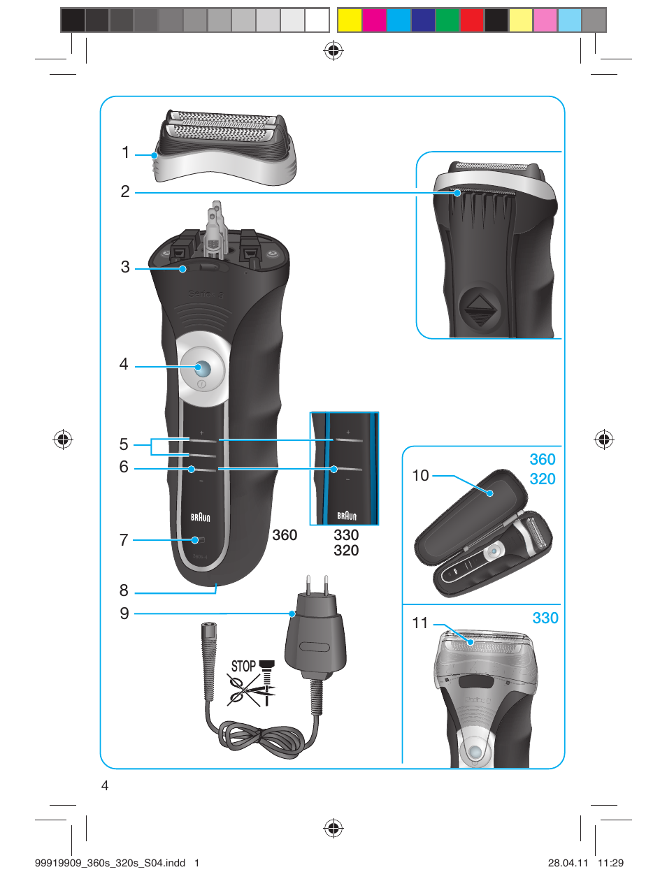 Stop | Braun 360s-4 Series 3 User Manual | Page 3 / 65