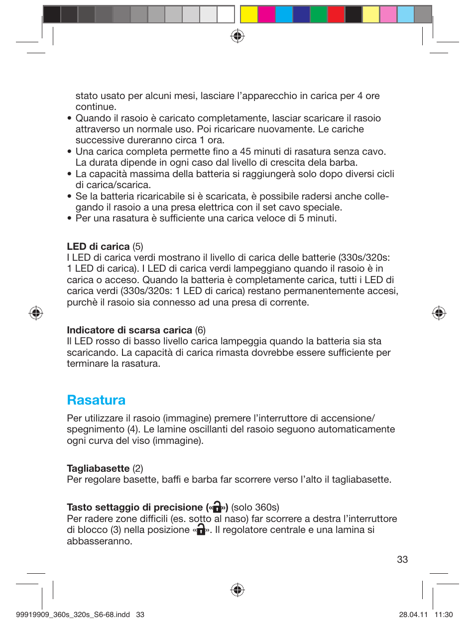 Rasatura | Braun 360s-4 Series 3 User Manual | Page 32 / 65
