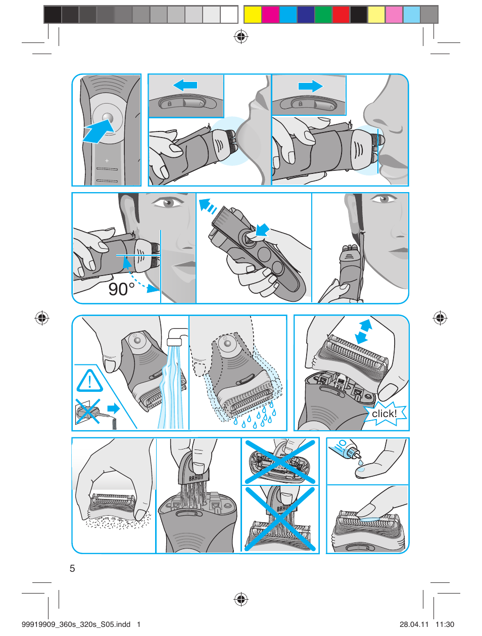 Click | Braun 360s-4 Series 3 User Manual | Page 4 / 65