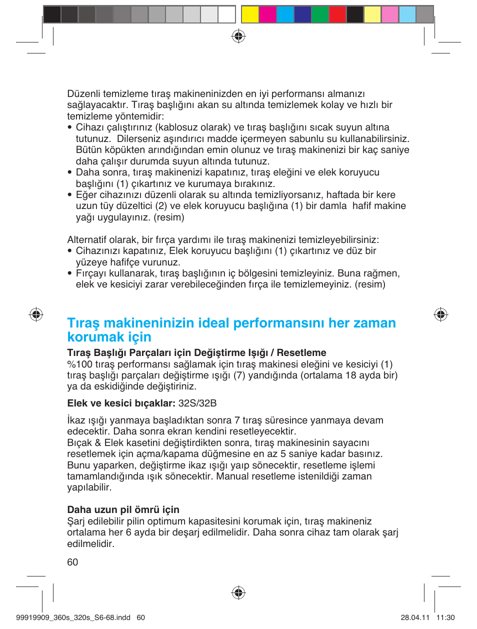 Braun 360s-4 Series 3 User Manual | Page 59 / 65