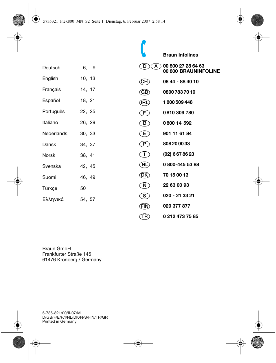 Braun 390cc-5735 Series 3 User Manual | Page 2 / 57