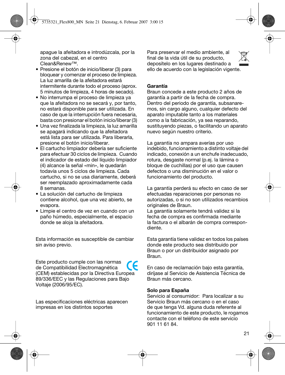 Braun 390cc-5735 Series 3 User Manual | Page 20 / 57