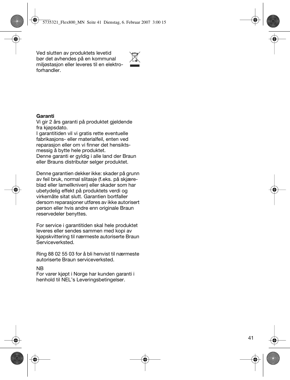 Braun 390cc-5735 Series 3 User Manual | Page 40 / 57