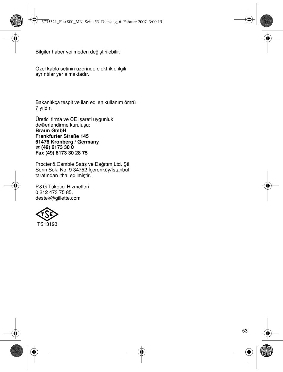 Braun 390cc-5735 Series 3 User Manual | Page 52 / 57