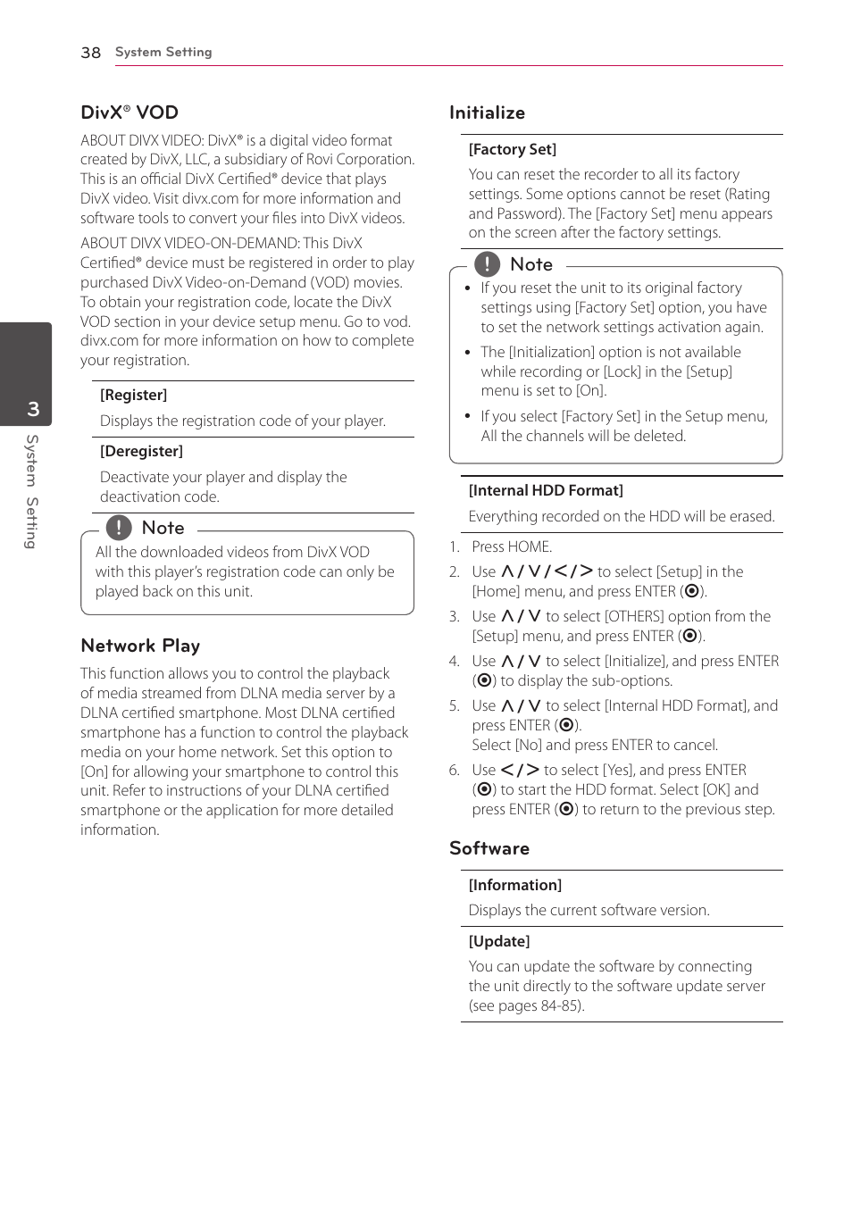LG HR925S User Manual | Page 38 / 94