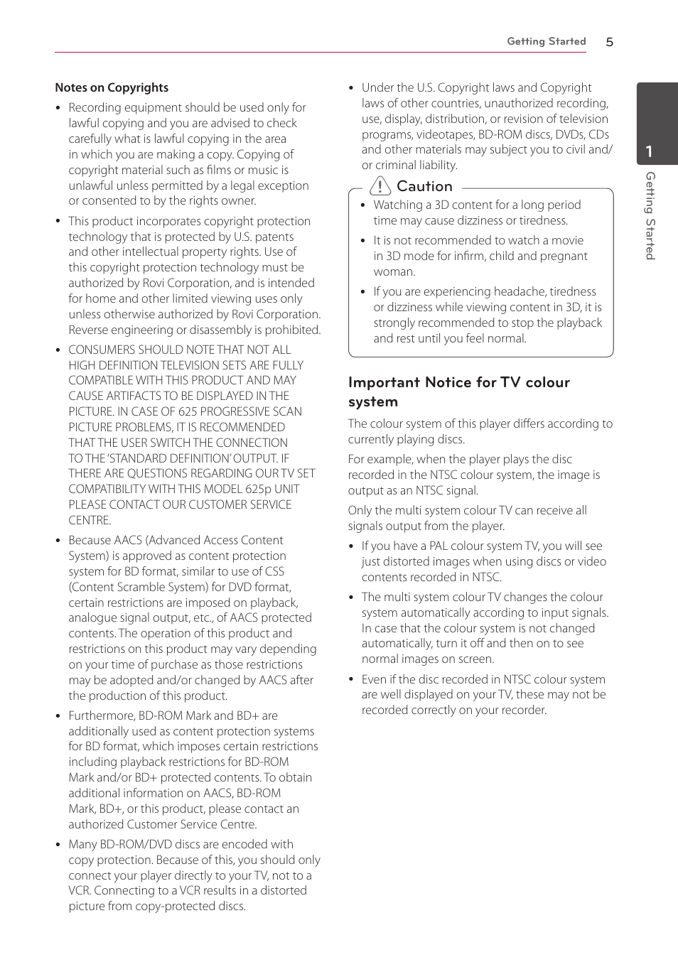 LG HR925S User Manual | Page 5 / 94