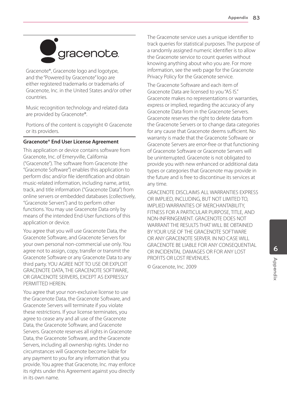 LG HR925S User Manual | Page 83 / 94