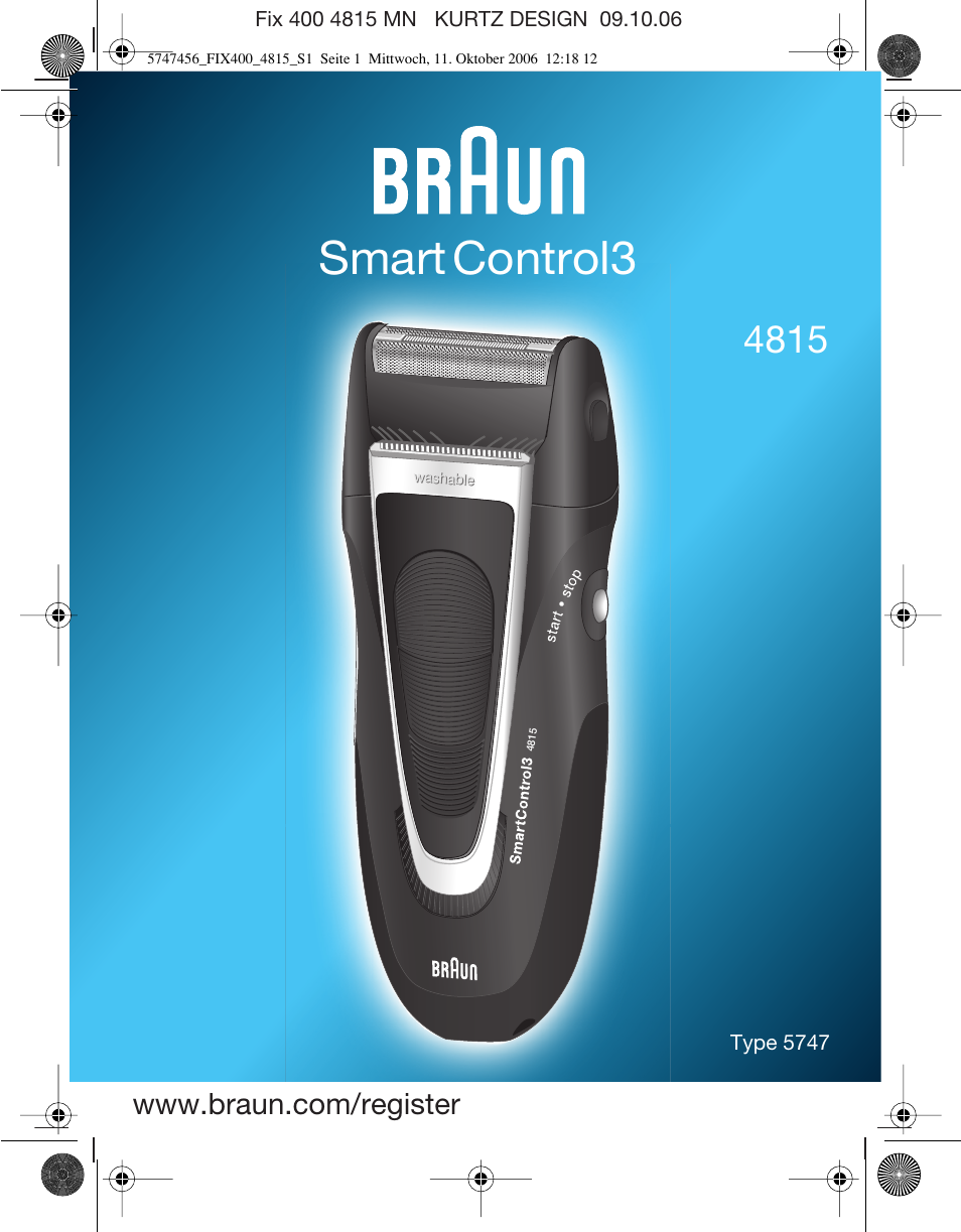 Braun 4815 SmartControl3  EU User Manual | 29 pages