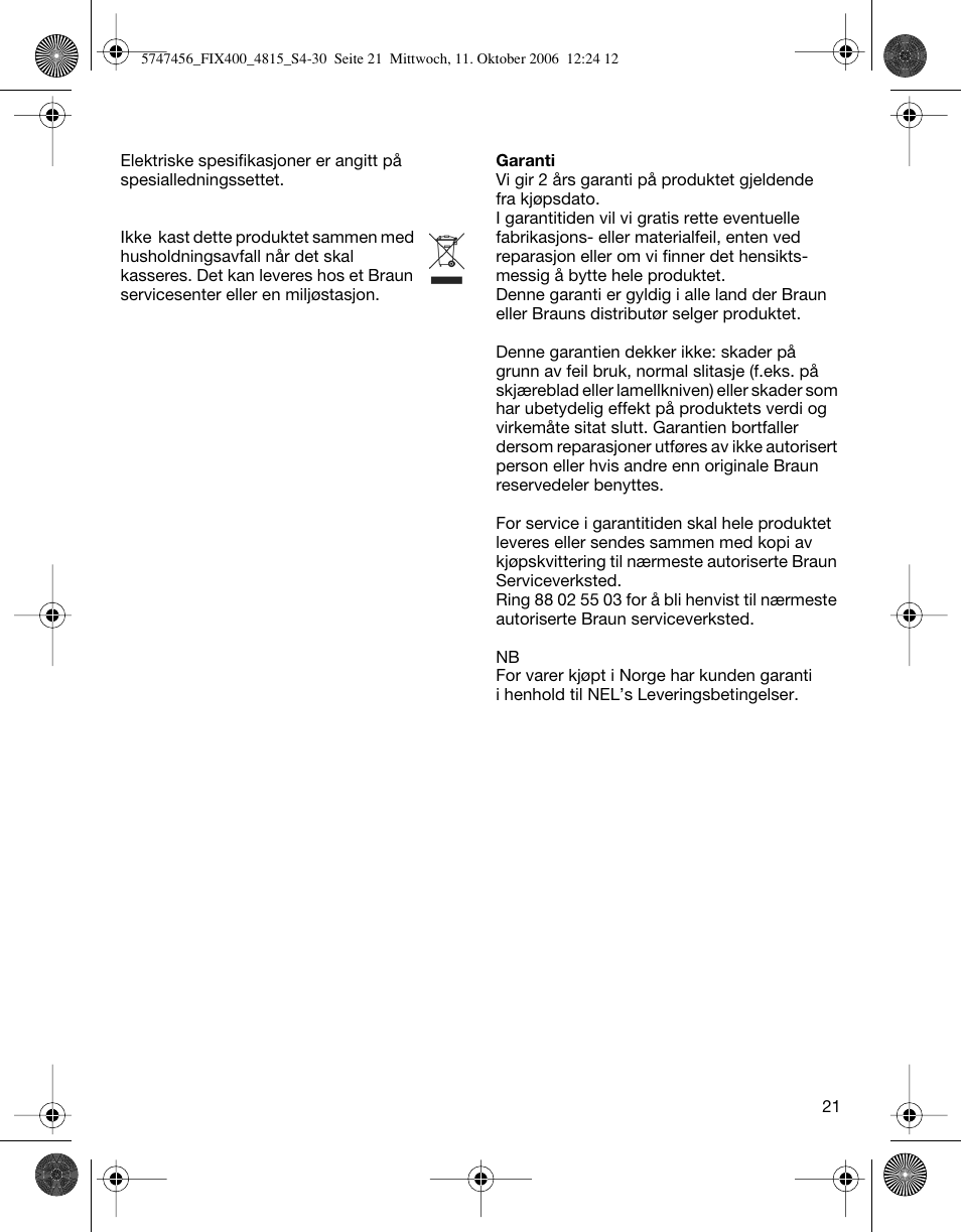 Braun 4815 SmartControl3  EU User Manual | Page 21 / 29