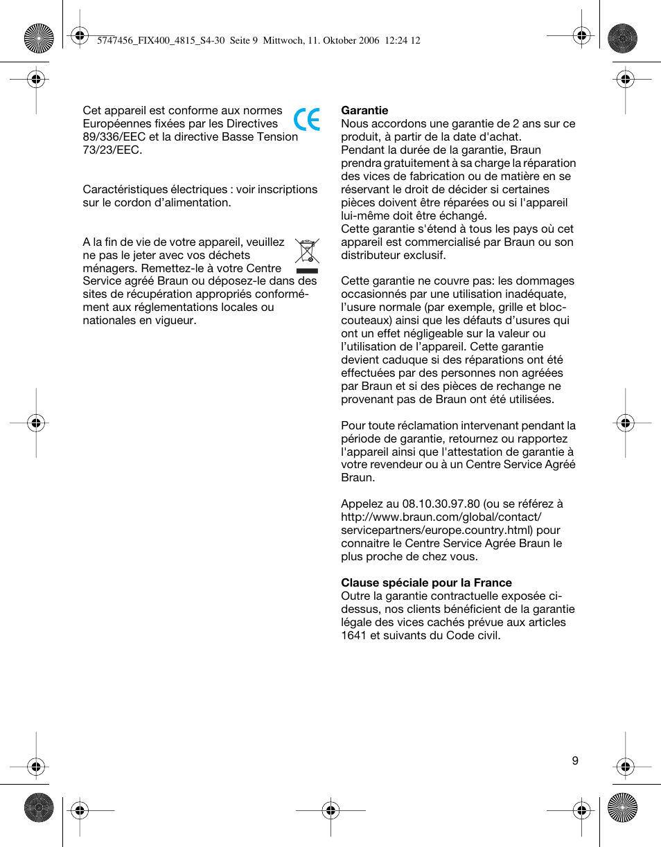 Braun 4815 SmartControl3  EU User Manual | Page 9 / 29