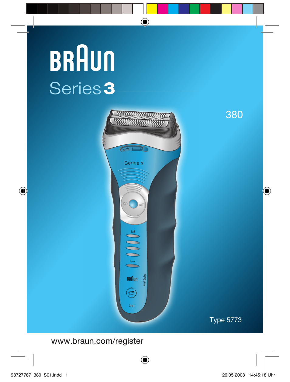Braun 380-5773 Series 3 User Manual | 61 pages