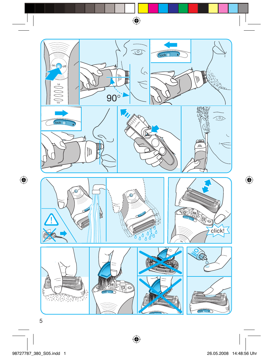 Click | Braun 380-5773 Series 3 User Manual | Page 4 / 61