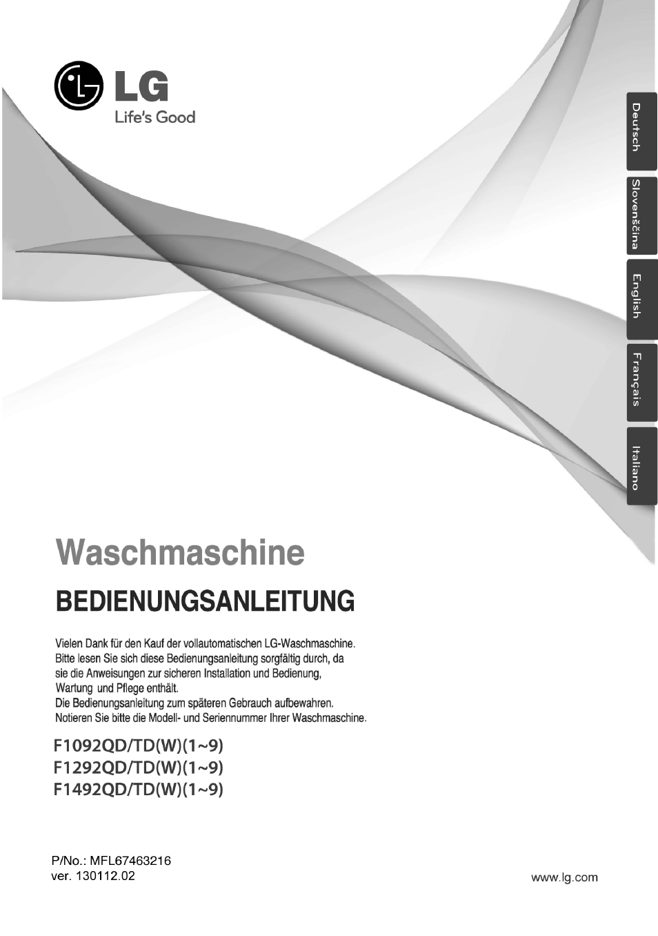 LG F1492QD1 User Manual | 158 pages
