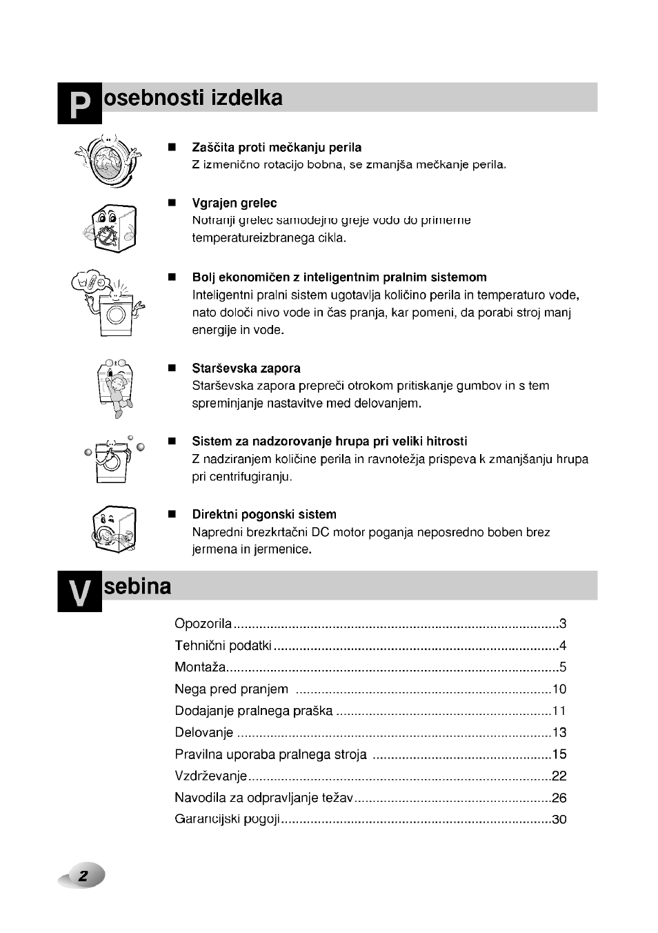 Osebnosti izdelka, Sebina | LG F1492QD1 User Manual | Page 34 / 158