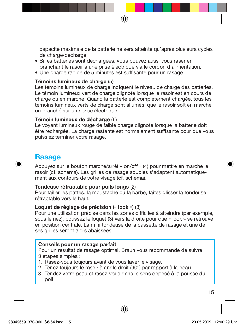 Rasage | Braun 370-5774 Series 3 User Manual | Page 14 / 61