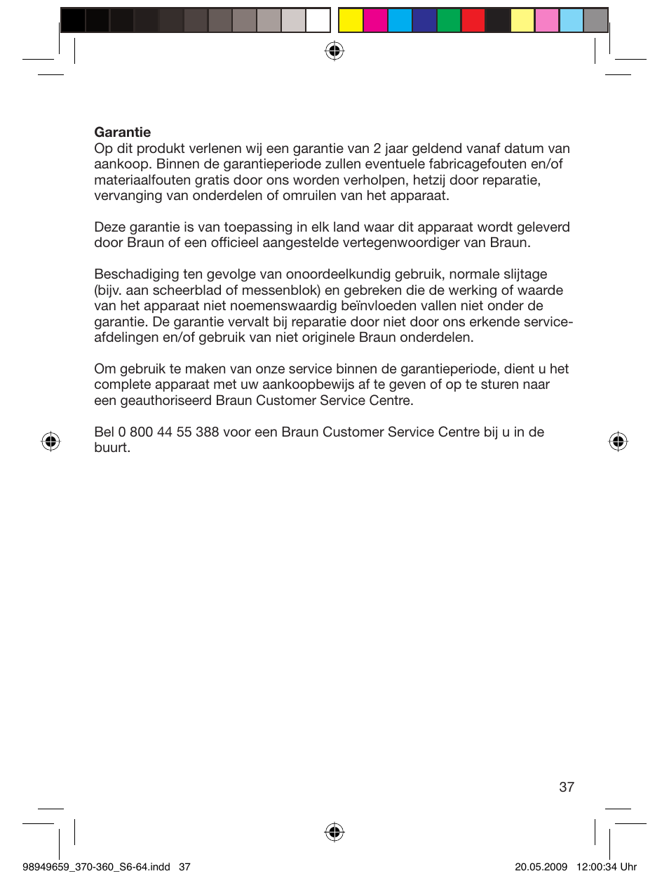 Braun 370-5774 Series 3 User Manual | Page 36 / 61