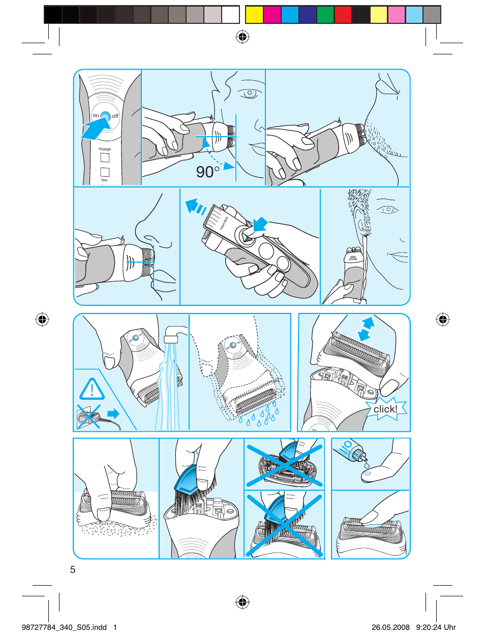 Click | Braun 340-5775 Series 3 User Manual | Page 4 / 56