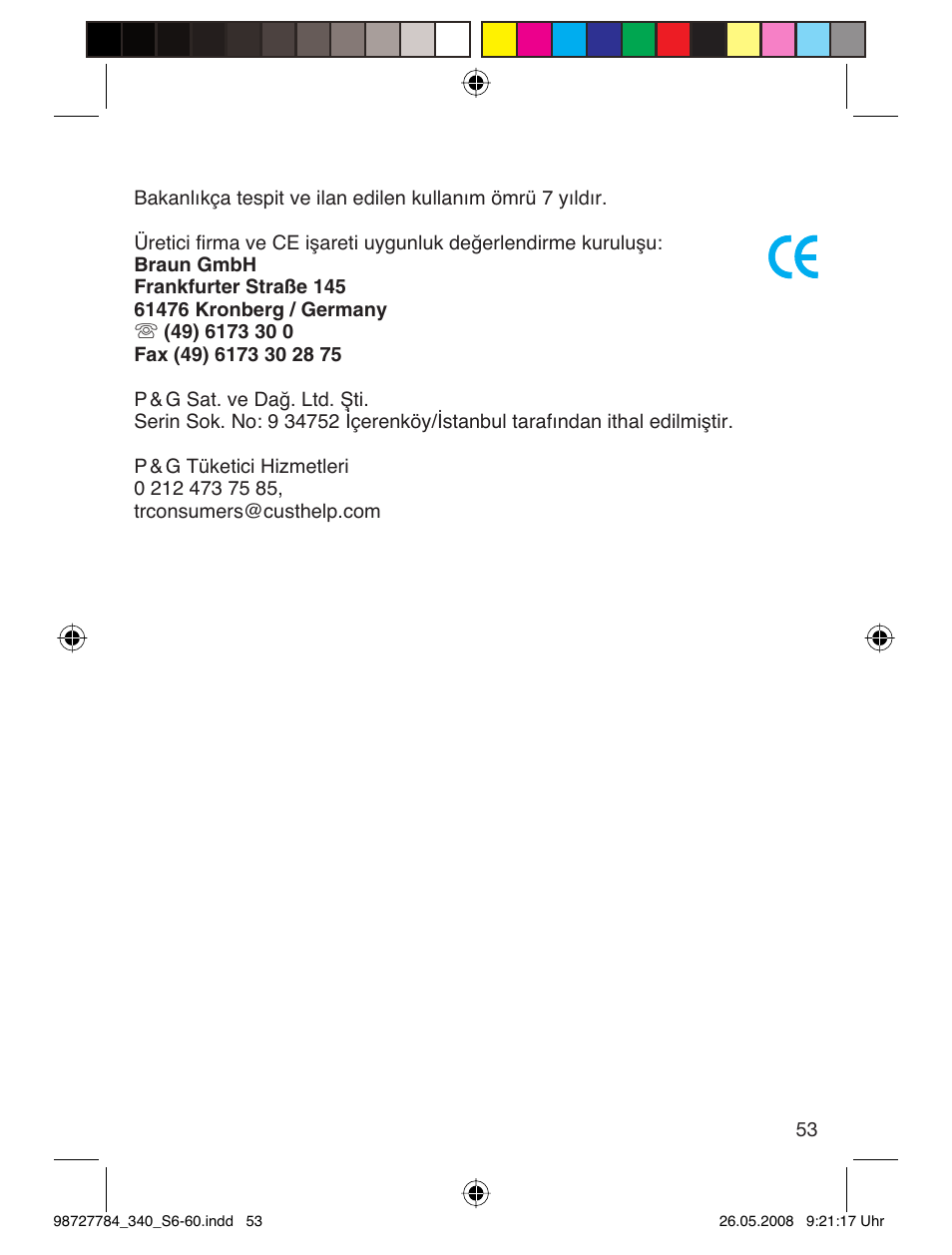 Braun 340-5775 Series 3 User Manual | Page 52 / 56