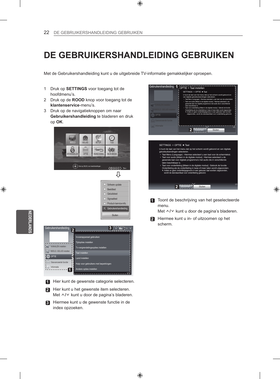 De gebruikershandleiding gebruiken, Eng nederlands de gebruikershandleiding gebruiken | LG 42LN5406 User Manual | Page 198 / 256