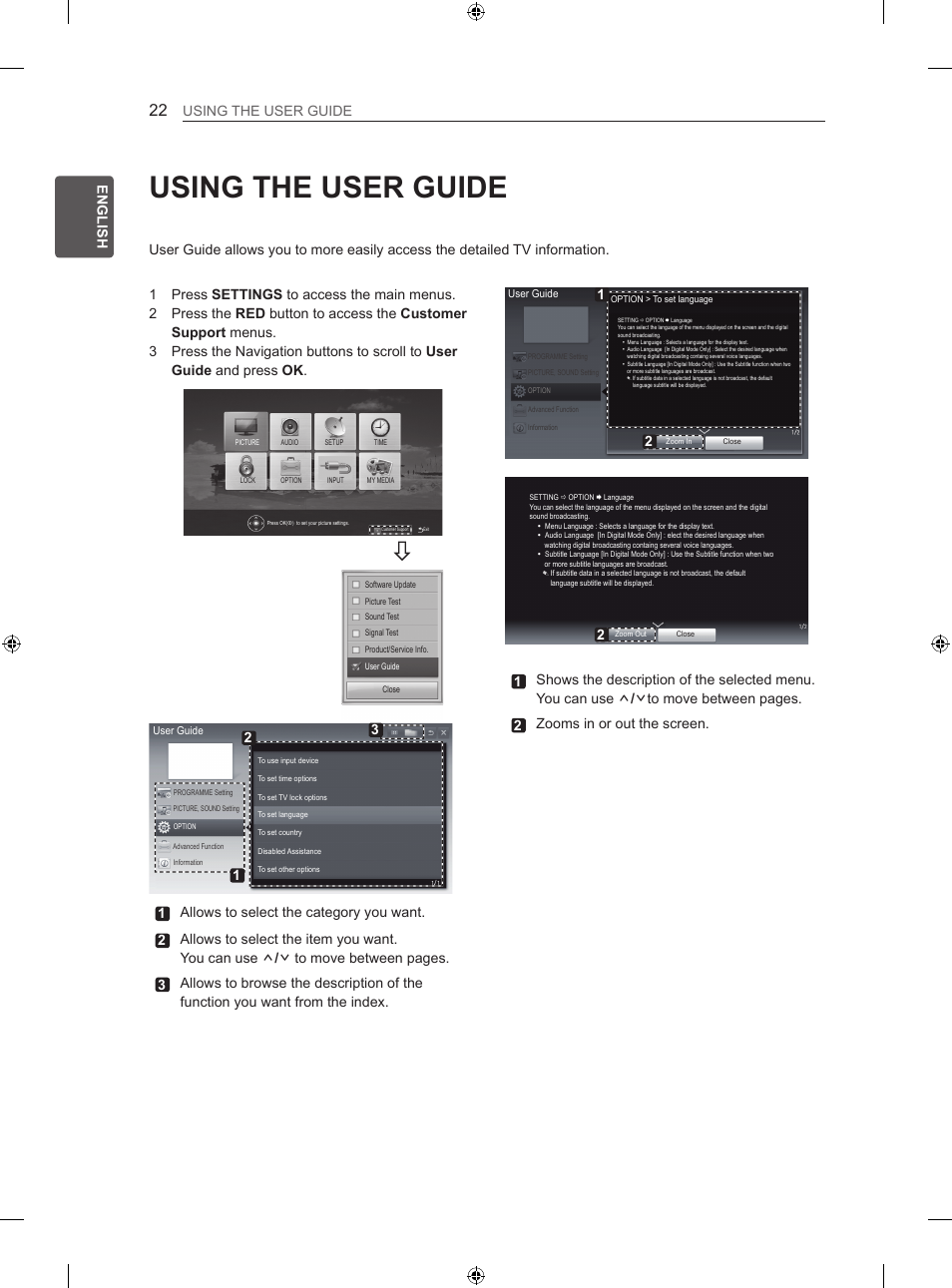 Using the user guide, Eng english using the user guide | LG 42LN5406 User Manual | Page 52 / 256