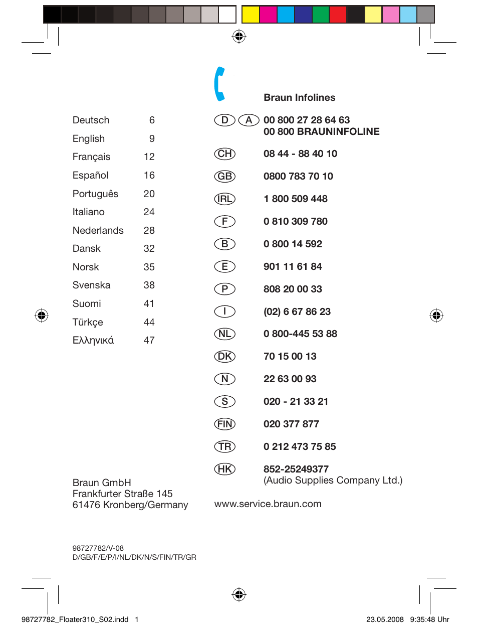 Braun 310 Series 3 User Manual | Page 2 / 49