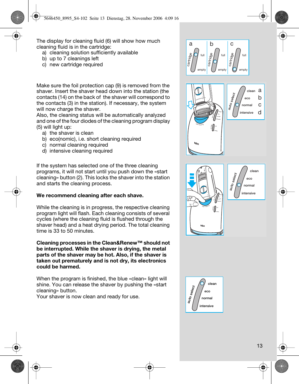 Ab c, Ab c d | Braun 8995 360°Complete User Manual | Page 13 / 99