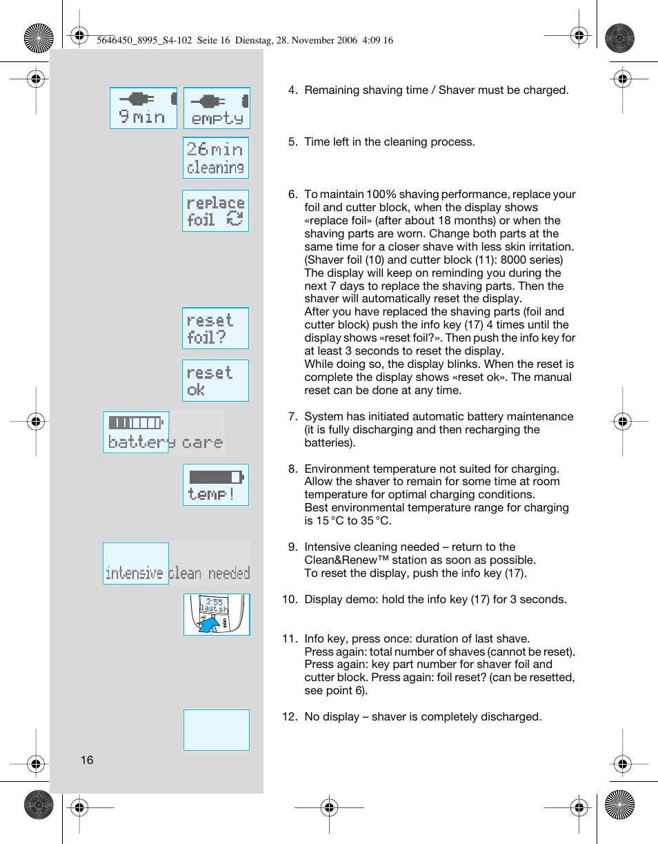 Braun 8995 360°Complete User Manual | Page 16 / 99