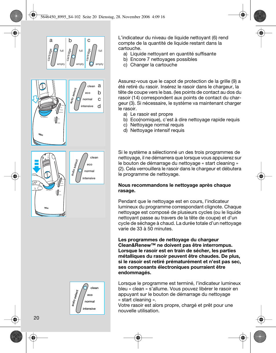 Ab c, Ab c d | Braun 8995 360°Complete User Manual | Page 20 / 99