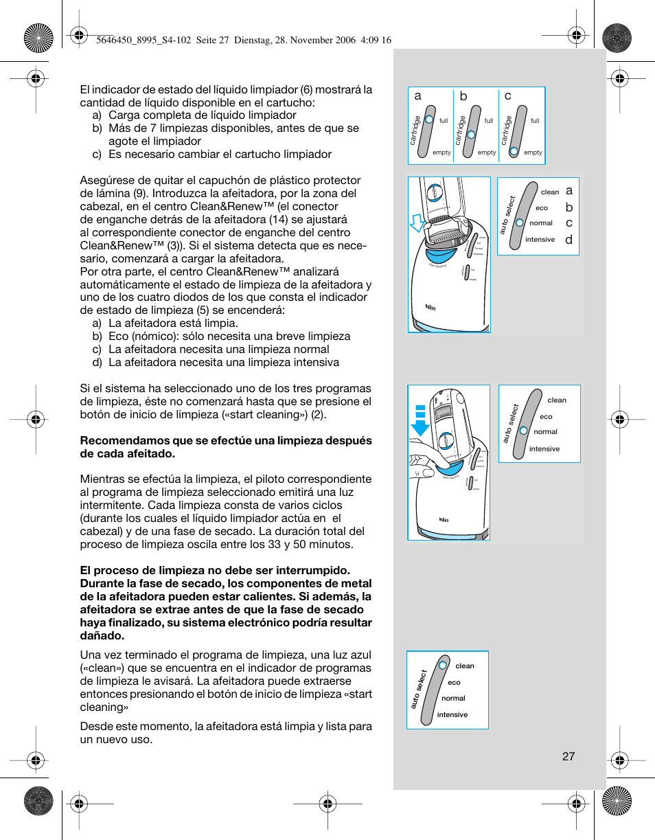 Ab c, Ab c d | Braun 8995 360°Complete User Manual | Page 27 / 99
