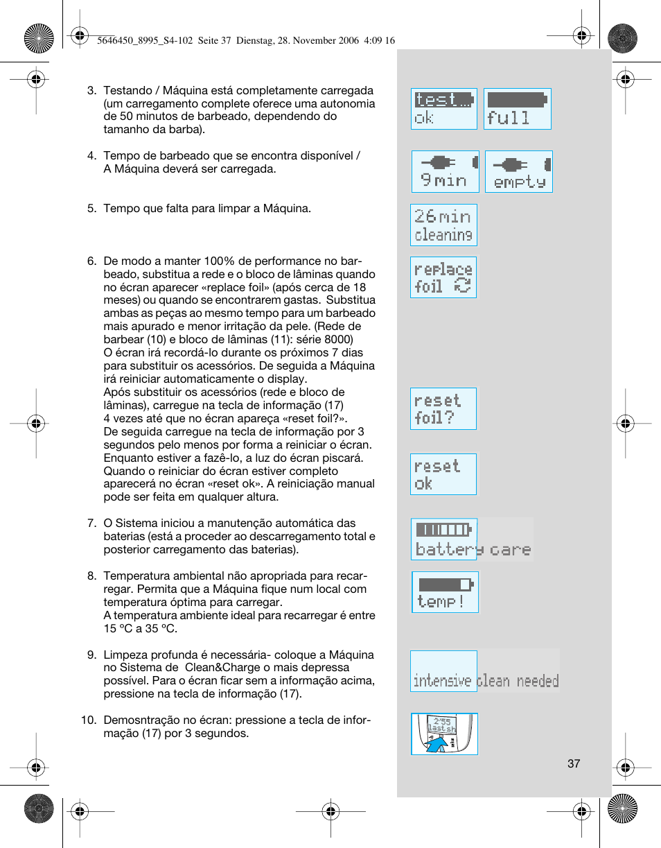 Braun 8995 360°Complete User Manual | Page 37 / 99