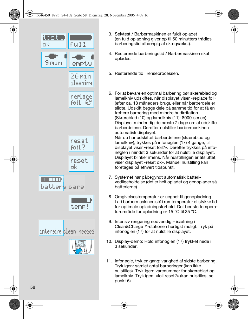 Braun 8995 360°Complete User Manual | Page 58 / 99