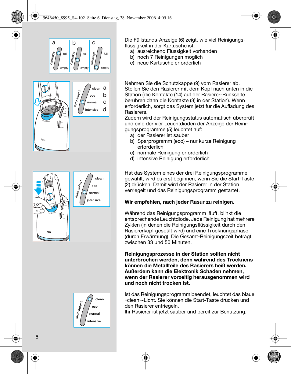 Ab c, Ab c d | Braun 8995 360°Complete User Manual | Page 6 / 99