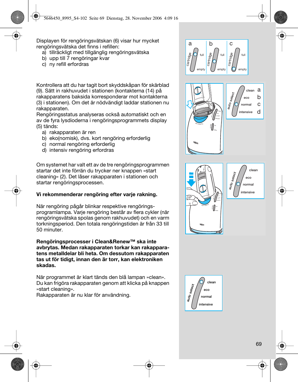 Ab c, Ab c d | Braun 8995 360°Complete User Manual | Page 69 / 99